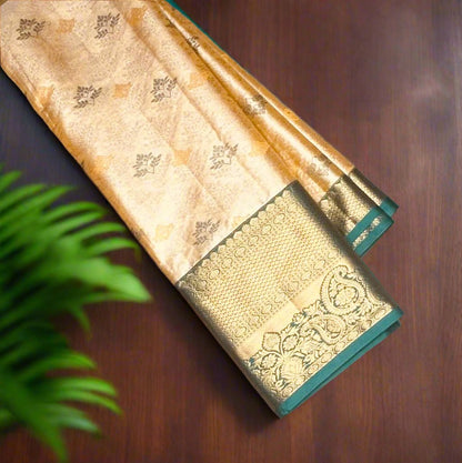 IVORY TISSUE KANJIVARAM SILK SAREE
