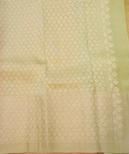 PEACH KANJIVARAM LIGHT WEIGHT