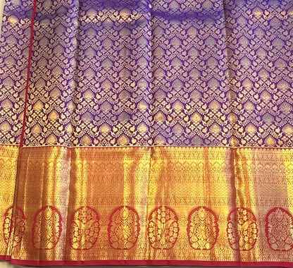 VIOLET PURE KANJIVARAM SILK SAREE PREMIUM