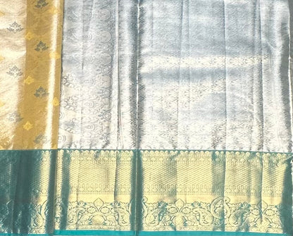 IVORY TISSUE KANJIVARAM SILK SAREE