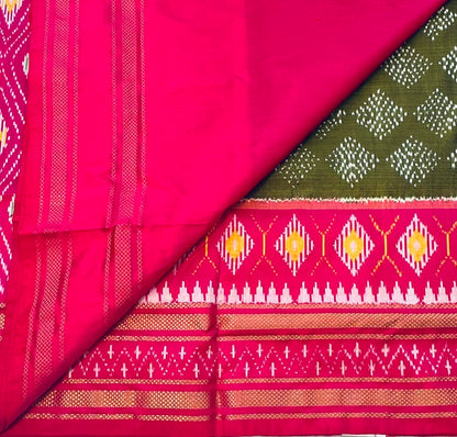 MEHENDI GREEN POCHAMPALLY SILK