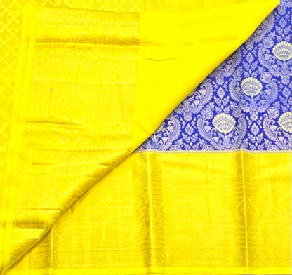 INK BLUE PURE KANJIVARAM SILK SAREE PREMIUM