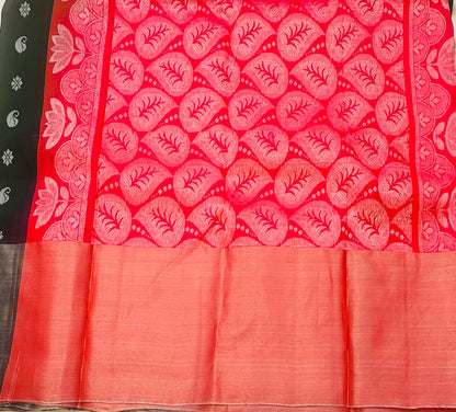 BOTTLE GREEN  KANJIVARAM LIGHT WEIGHT