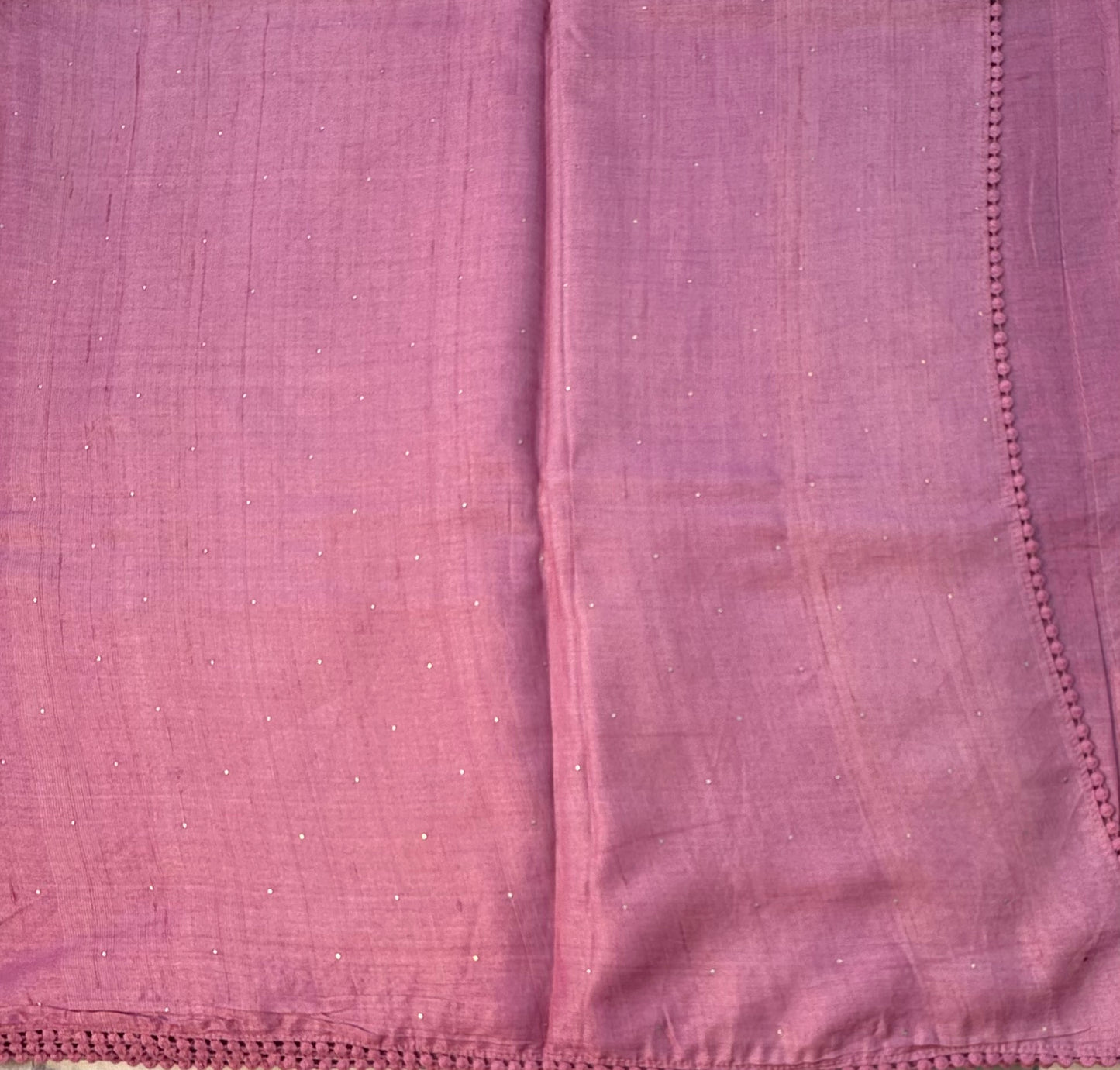 MAUVE PINK  PURE TUSSER DESIGNER