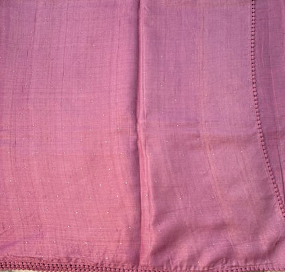 MAUVE PINK  PURE TUSSER DESIGNER