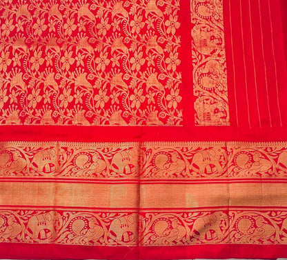 BOTTLE GREEN PURE POCHAMPALLY SILK