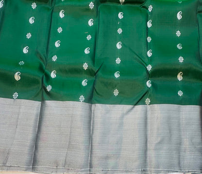 BOTTLE GREEN  KANJIVARAM LIGHT WEIGHT