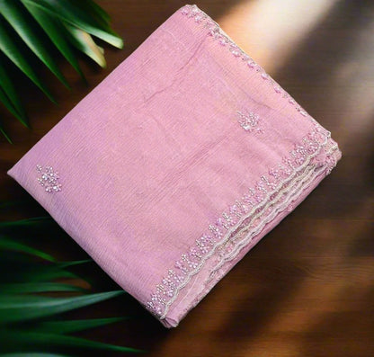 LAVENDER DESIGNER WORK SAREE PREMIUM