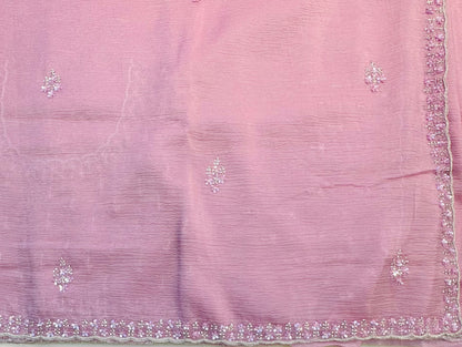 LAVENDER DESIGNER WORK SAREE PREMIUM