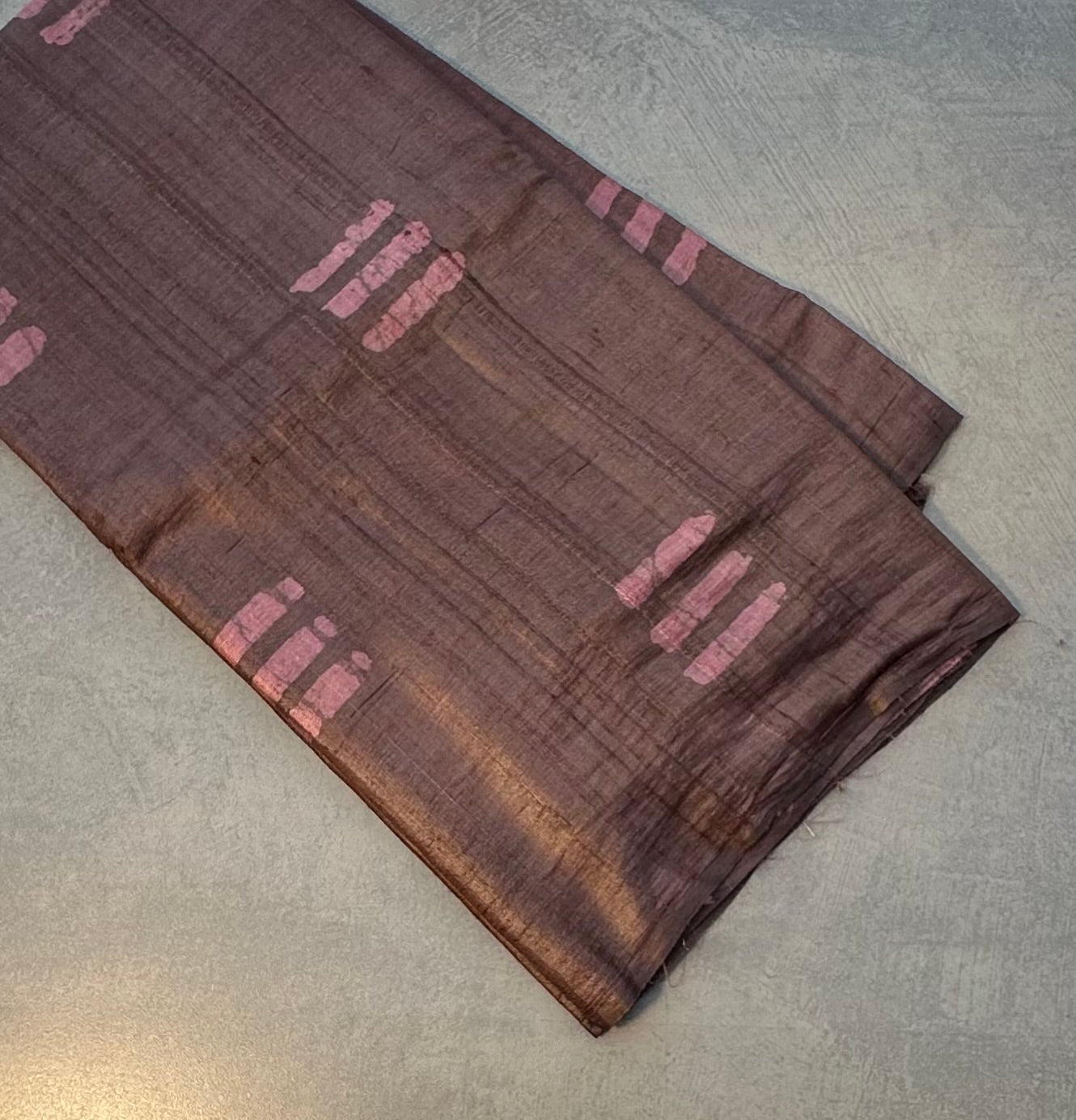 CHOCLATE BROWN PURE TUSSER DESIGNER