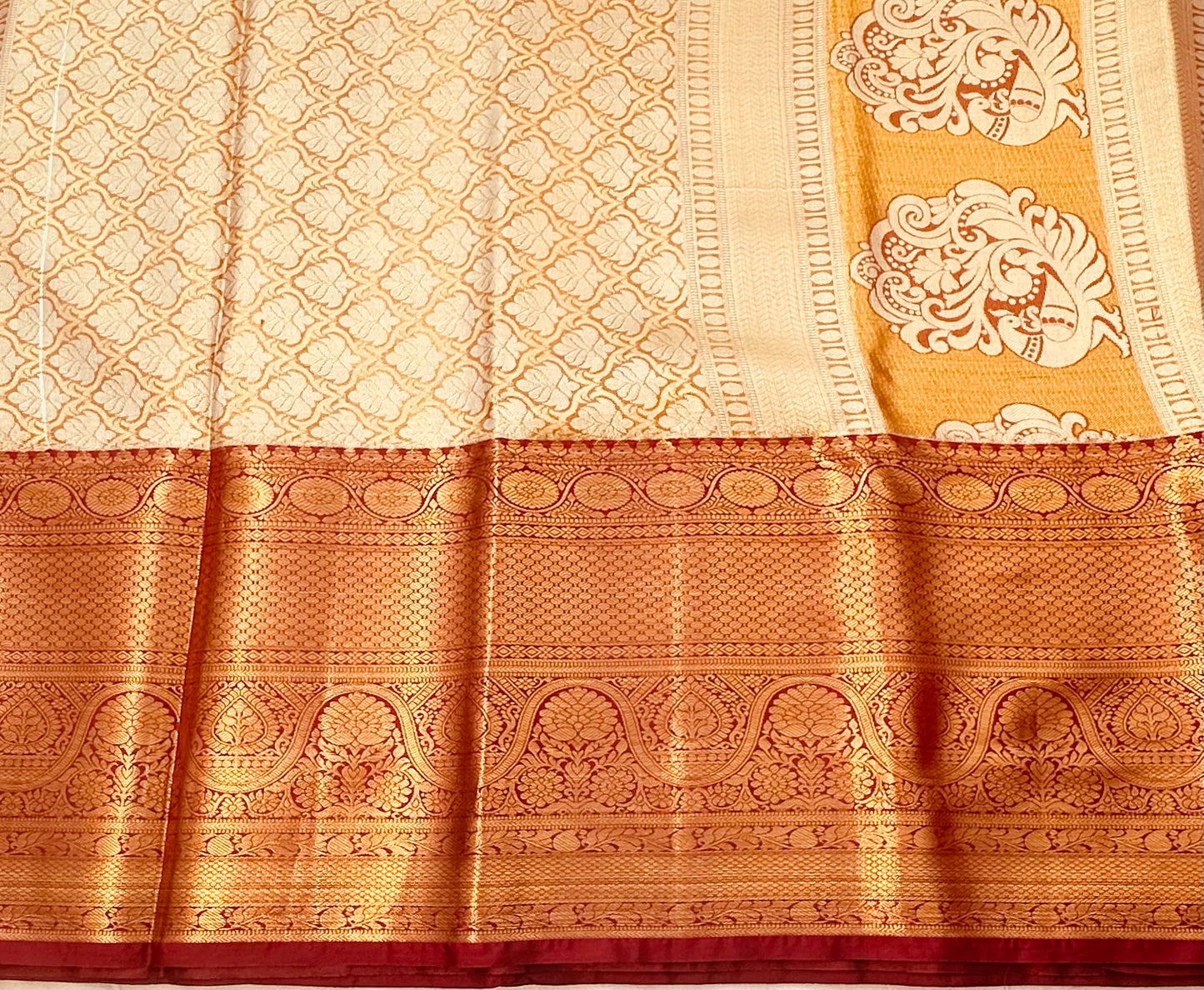 LAVENDER TISSUE KANJIVARAM SILK SAREE