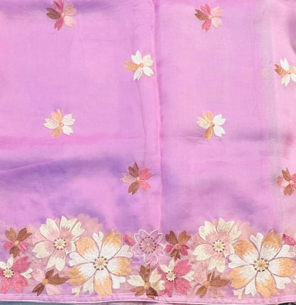 LAVENDER PURE ORGANZA SAREE