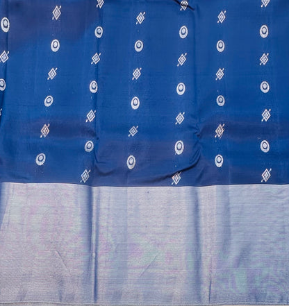 NAVY BLUE KANJIVARAM LIGHT WEIGHT