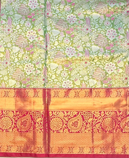 GREEN TISSUE KANJIVARAM SILK SAREE