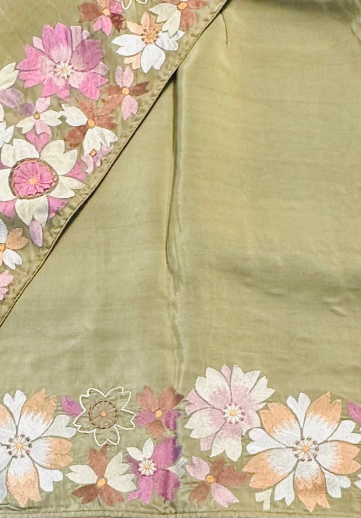 MEHENDI GREEN PURE ORGANZA SAREE