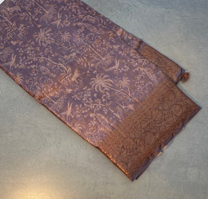 BROWN PURE TUSSER DESIGNER