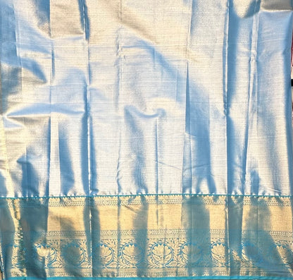 PINK TISSUE KANJIVARAM SILK SAREE