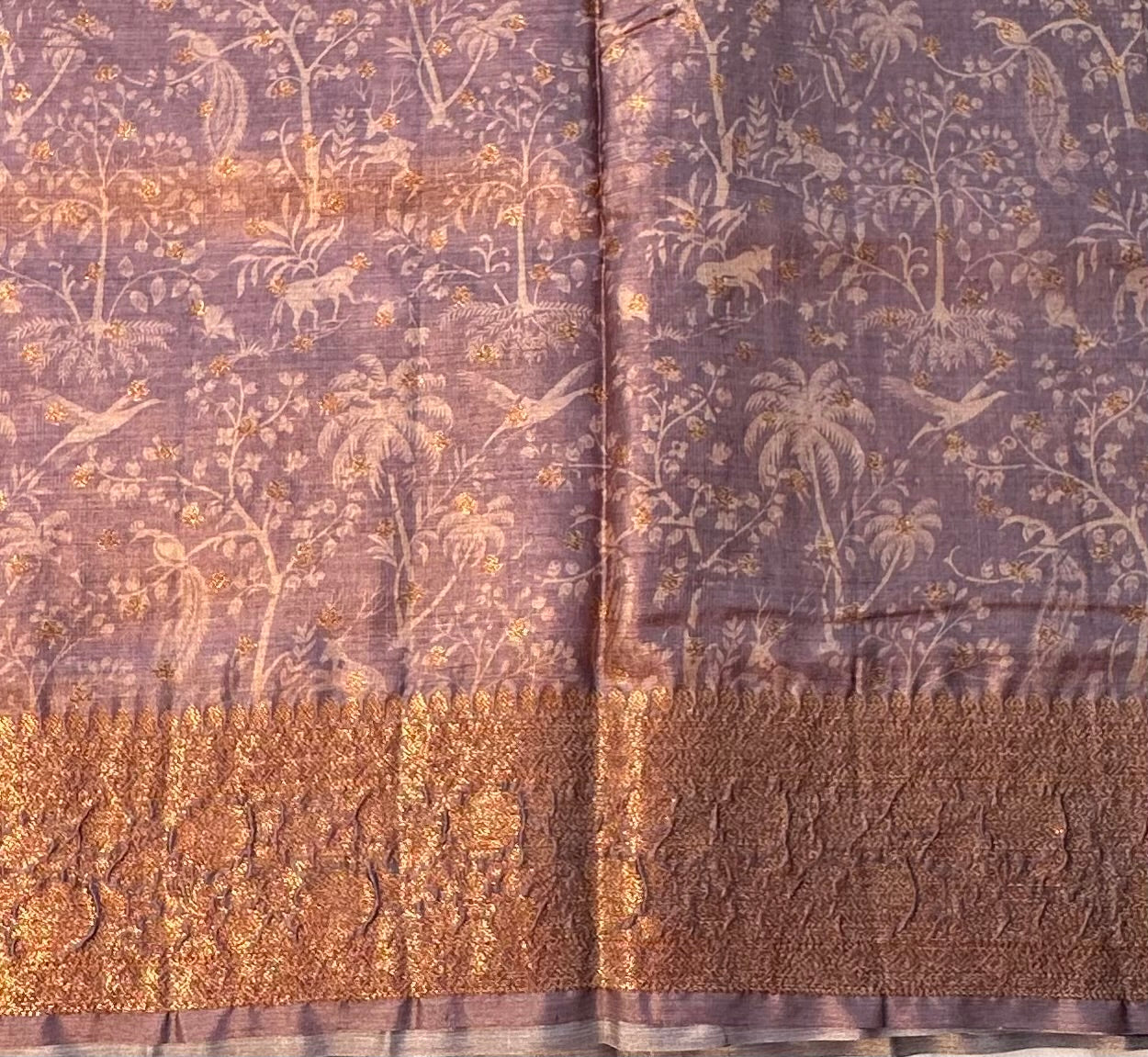 BROWN PURE TUSSER DESIGNER