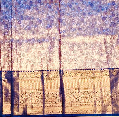 BROWN TISSUE KANJIVARAM SILK SAREE