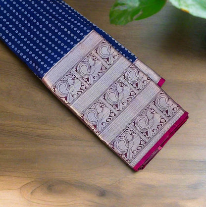 NAVY BLUE KANJIVARAM SAREE