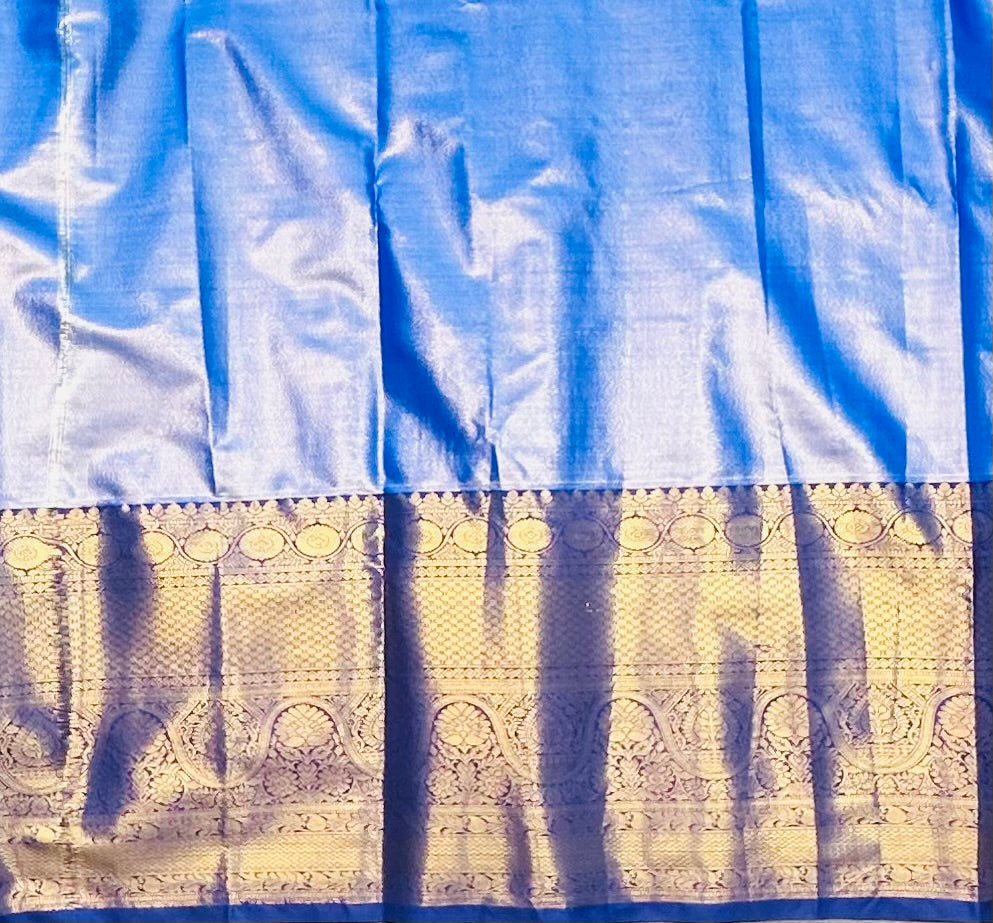 BROWN TISSUE KANJIVARAM SILK SAREE