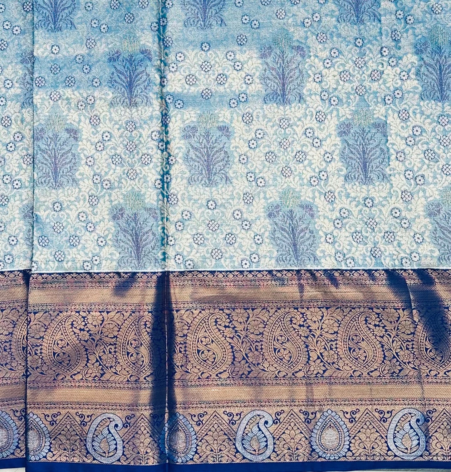 PASTEL GREEN TISSUE KANJIVARAM SILK SAREE