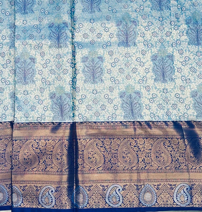 PASTEL GREEN TISSUE KANJIVARAM SILK SAREE