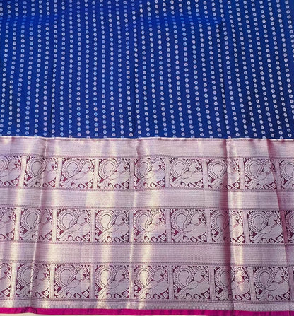 NAVY BLUE KANJIVARAM SAREE