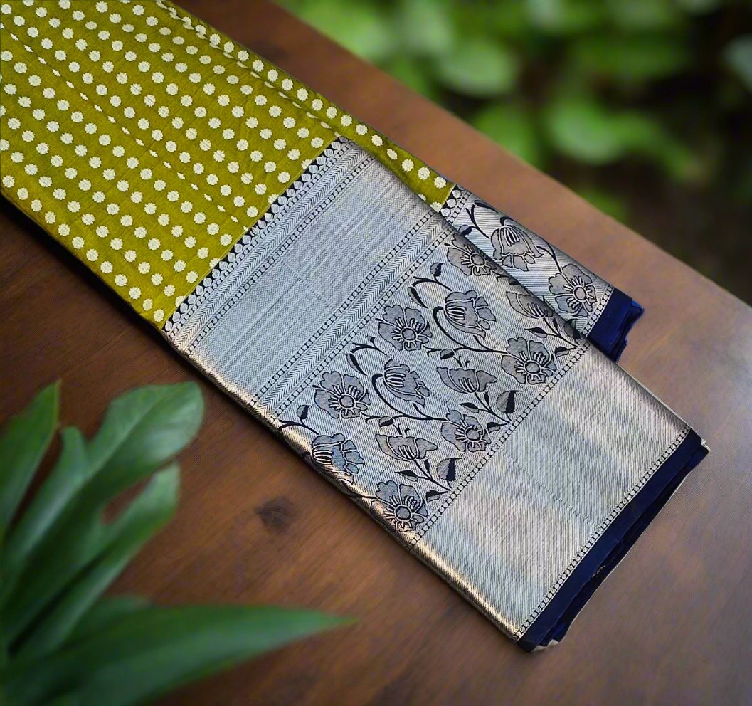 MEHENDI KANJIVARAM SAREE