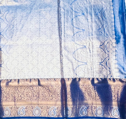 PASTEL GREEN TISSUE KANJIVARAM SILK SAREE