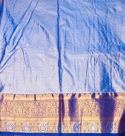 PASTEL GREEN TISSUE KANJIVARAM SILK SAREE