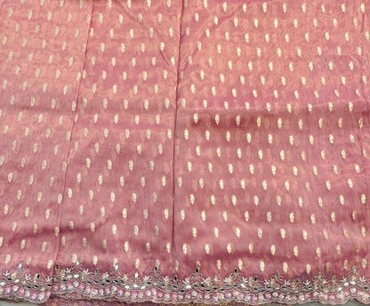 MAUVE PINK DESIGNER WORK SAREE PREMIUM