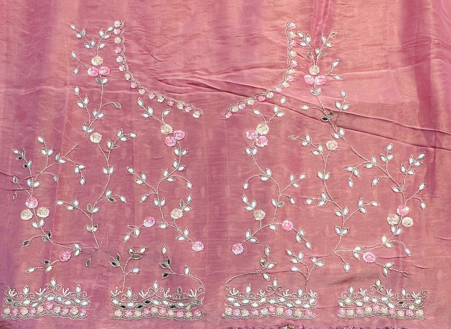MAUVE PINK DESIGNER WORK SAREE PREMIUM