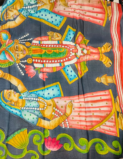 ELEPHANT GREY PURE TUSSER SAREE