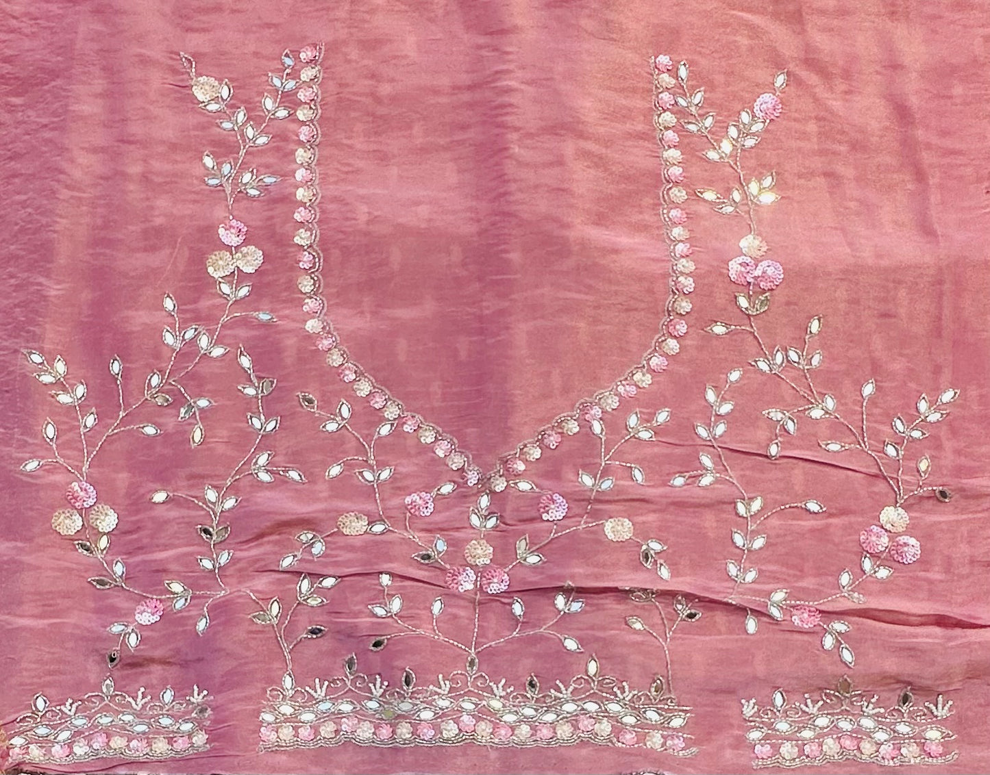 MAUVE PINK DESIGNER WORK SAREE PREMIUM