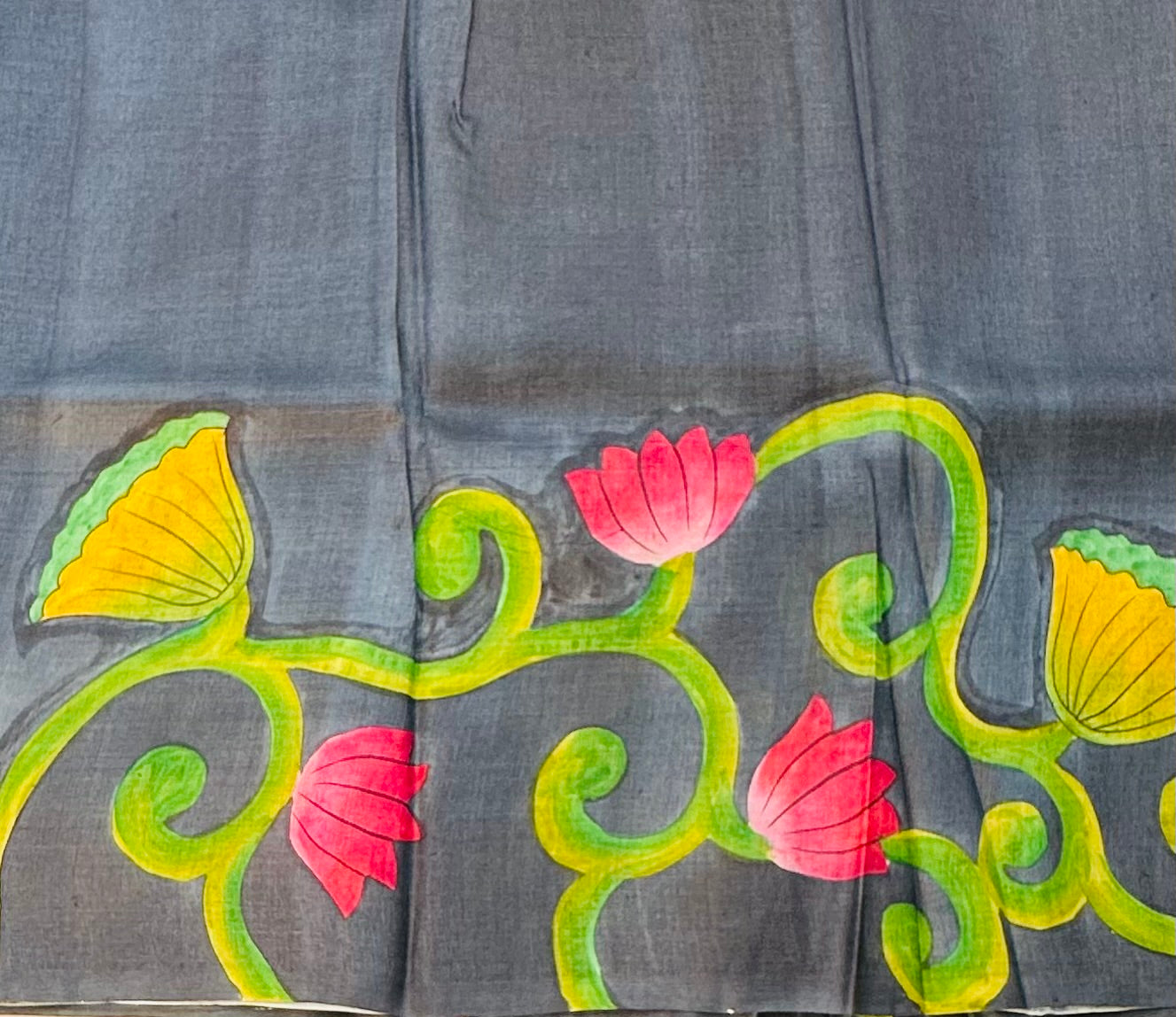 ELEPHANT GREY PURE TUSSER SAREE