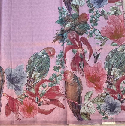 PASTEL PINK PURE TUSSER DESIGNER