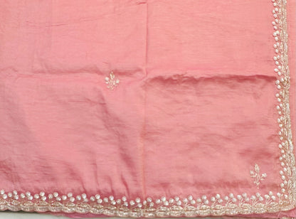 ONION PINK DESIGNER WORK SAREE