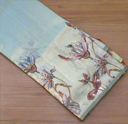 PASTEL BLUE  PURE TUSSER DESIGNER