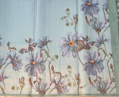 PASTEL BLUE  PURE TUSSER DESIGNER