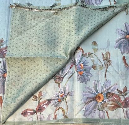 PASTEL BLUE  PURE TUSSER DESIGNER