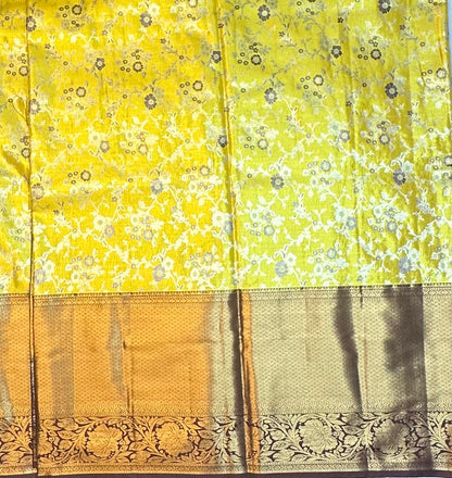 YELLOW TISSUE KANJIVARAM SILK SAREE