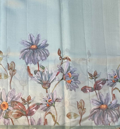 PASTEL BLUE  PURE TUSSER DESIGNER