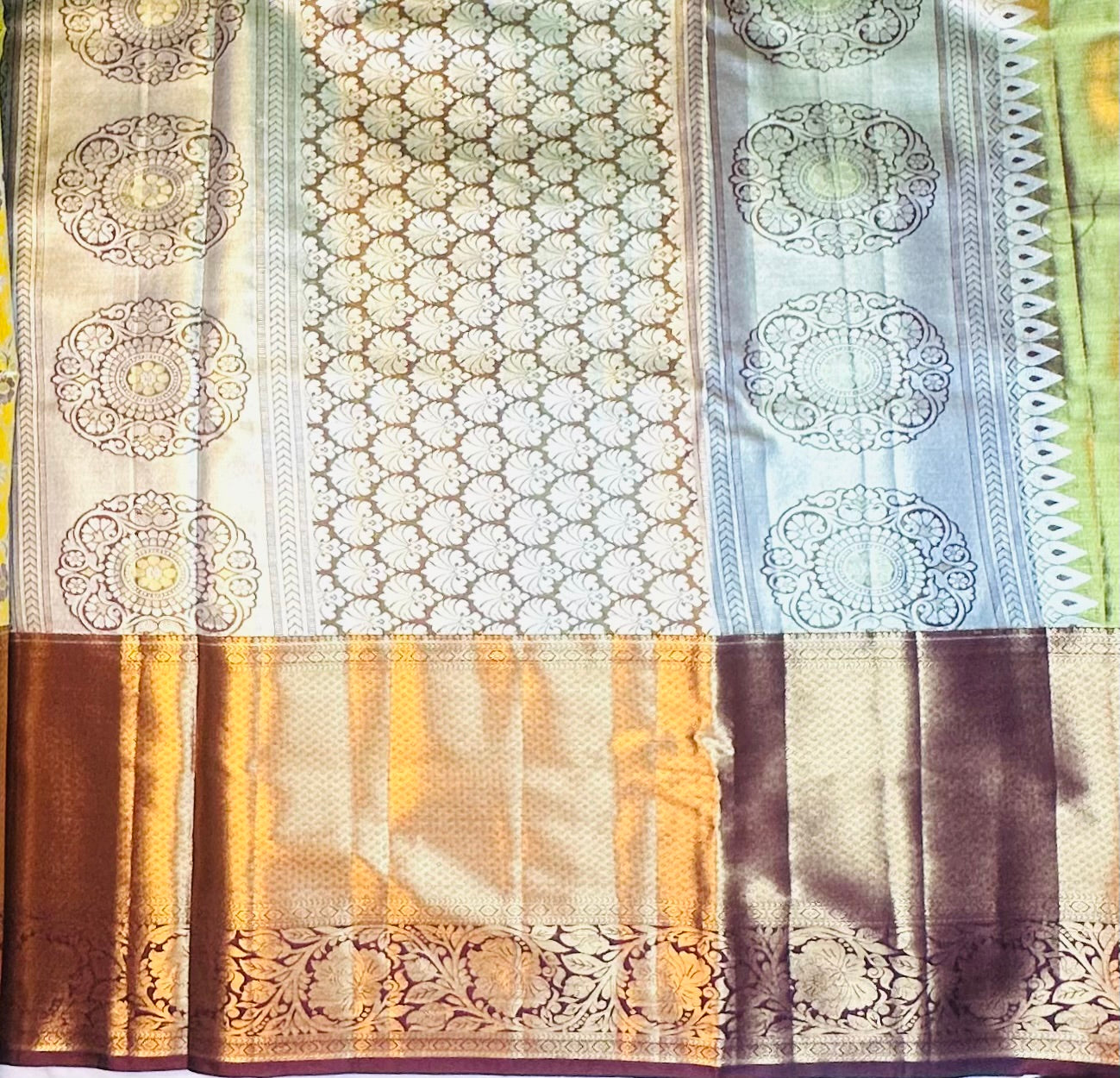 YELLOW TISSUE KANJIVARAM SILK SAREE