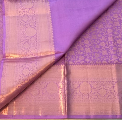 LAVENDER PURE KANJIVARAM SILK SAREE PREMIUM
