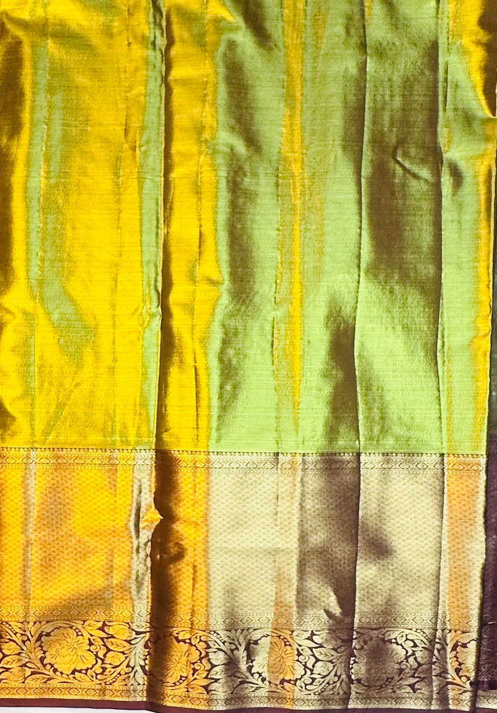 YELLOW TISSUE KANJIVARAM SILK SAREE