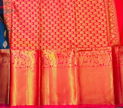 BLUE KANJIVRAM SILK SAREE