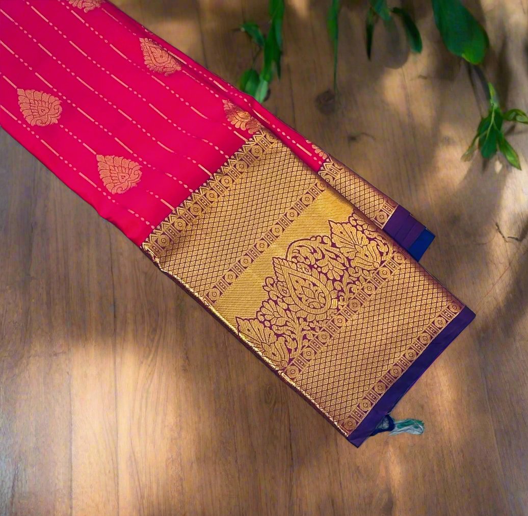 PINK KANJIVARAM SAREE