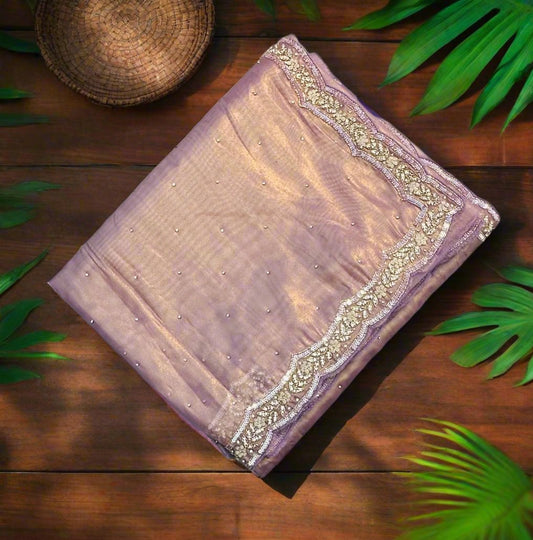 LAVENDER DESIGNER WORK SAREE