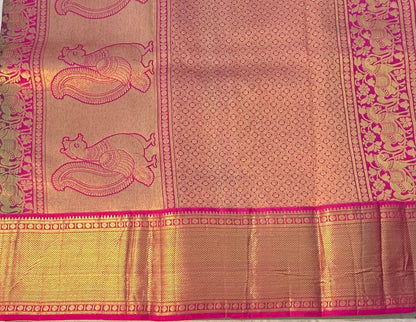 GREEN BANARAS PURE KORA SAREE